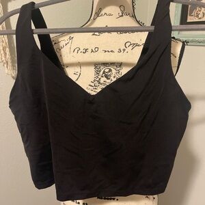 Aerie Offline Black V-Neck Sports Bra